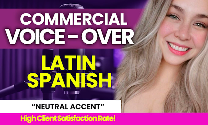 a professional voice over in neutral spanish