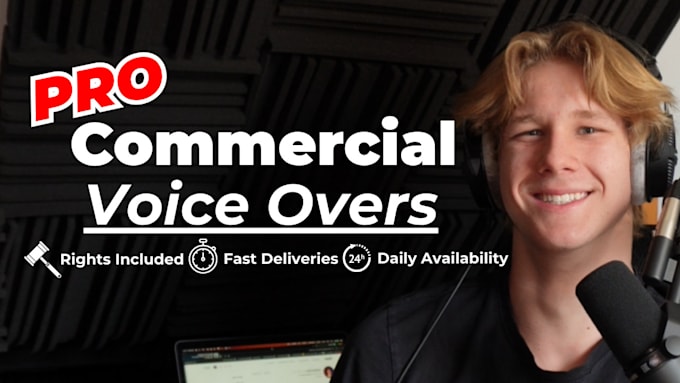 record a professional young american english male voiceover