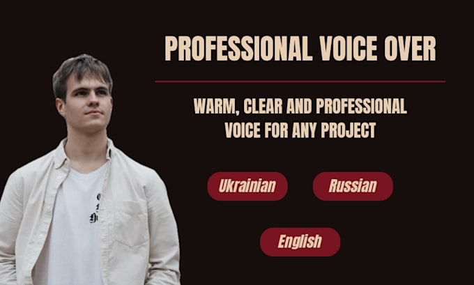 voice over in ukrainian, russian and english