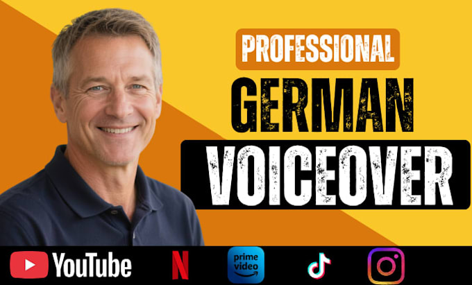 provide a professional german male voiceover
