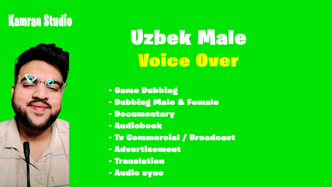 record uzbek male and female voice over
