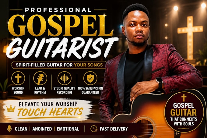 record professional gospel electric guitar as a guitarist