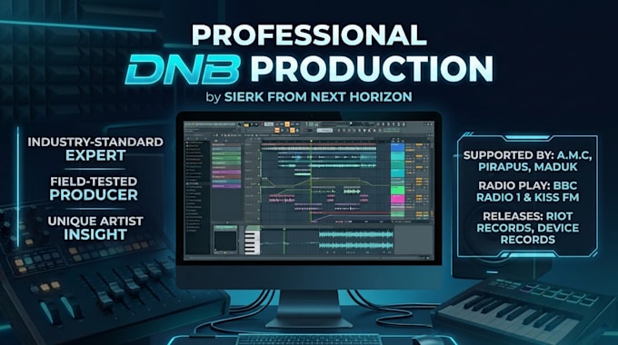 create a professional drum and bass dnb track for you