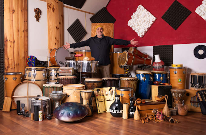 record professional percussion section in a few days