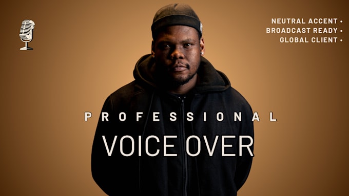 record a professional, neutral accent voice over for your video or ad