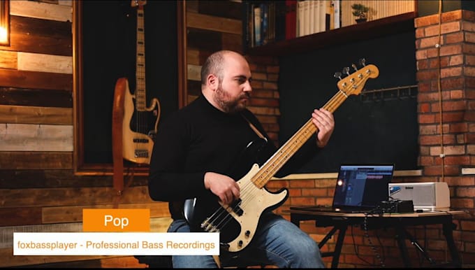 record professional high quality pop bass track