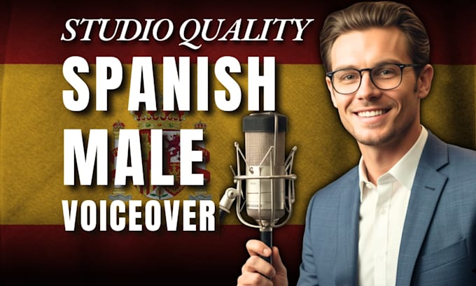 record premium castilian spanish voice over in 24h, voz en off