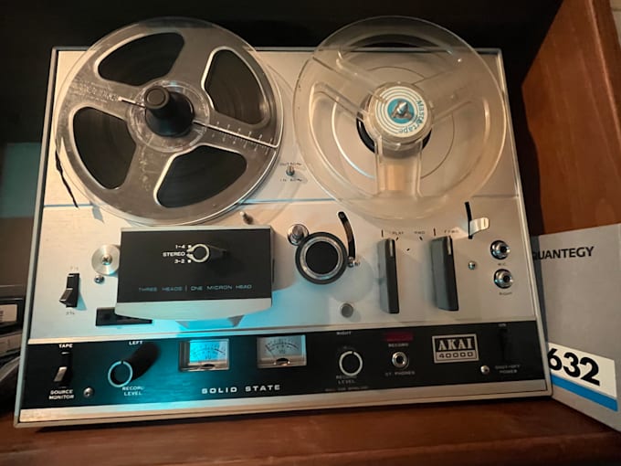 process your sound through an akai 4000 reel to reel player