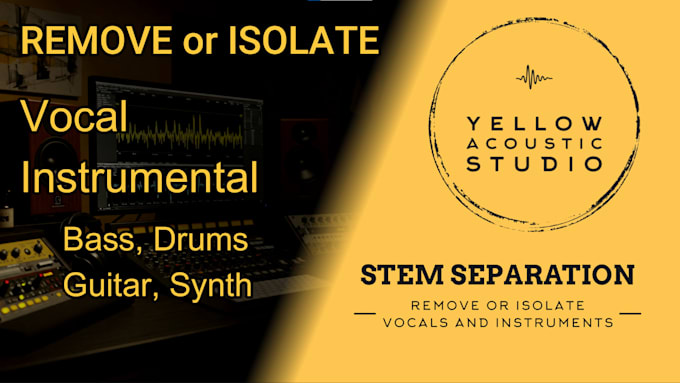 remove, isolate vocal, extract or separate drums, guitars, bass, piano, strings