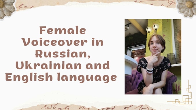 record russian female voice over for your project