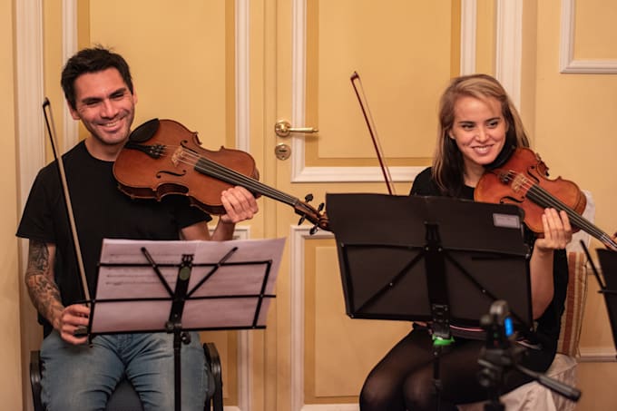 record professional strings on a studio