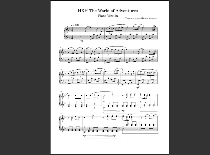 make you a musical transcription
