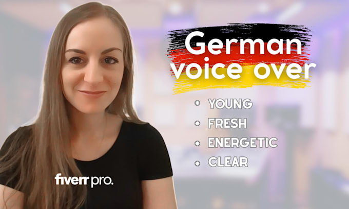record a female german voiceover in a fresh energetic voice