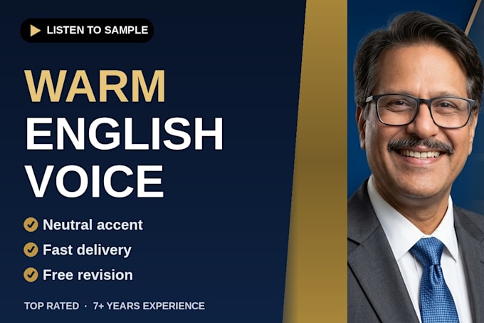 record a high quality neutral accent english voice over