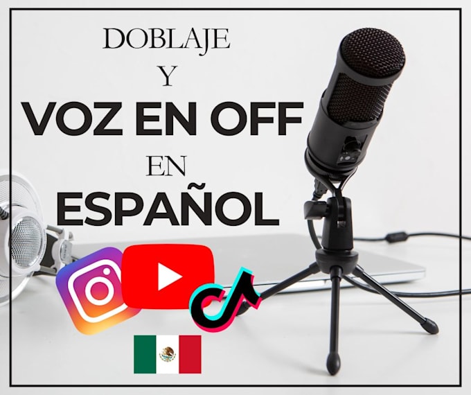haré voz en off y doblajes en español latino
