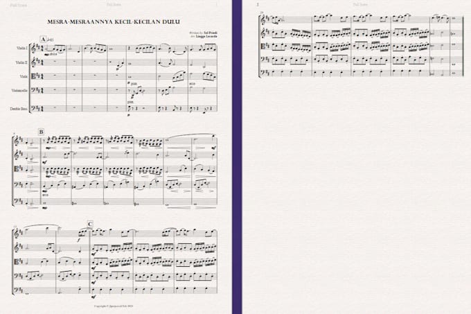 do string arrangement your song