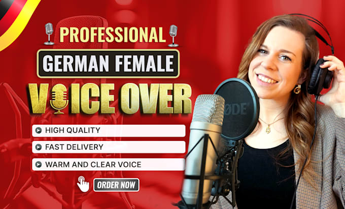 record a female german voice over in 24h