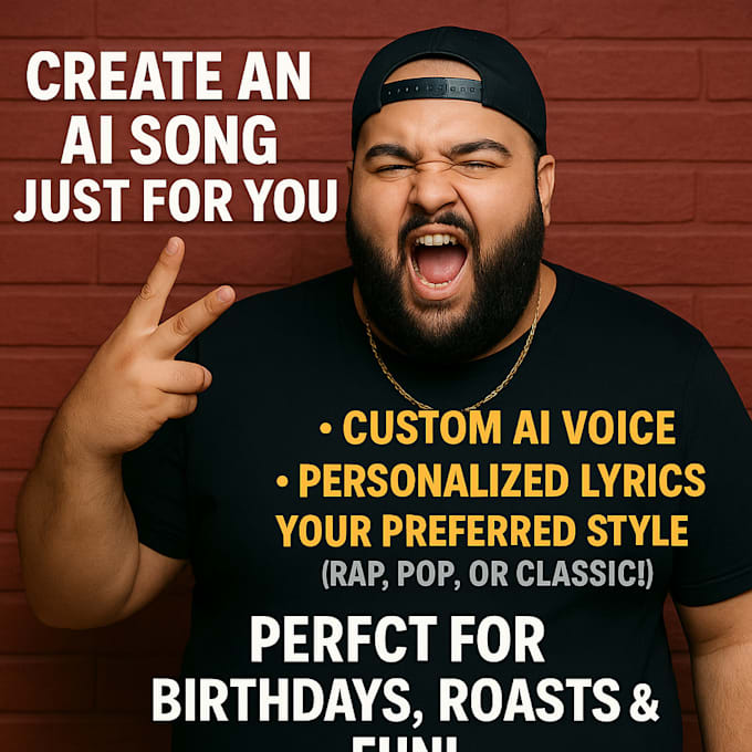 create a funny ai song as a gift for your friend