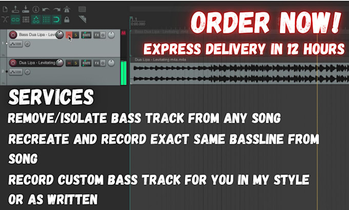 isolate, remove, recreate or record bass lines very fast
