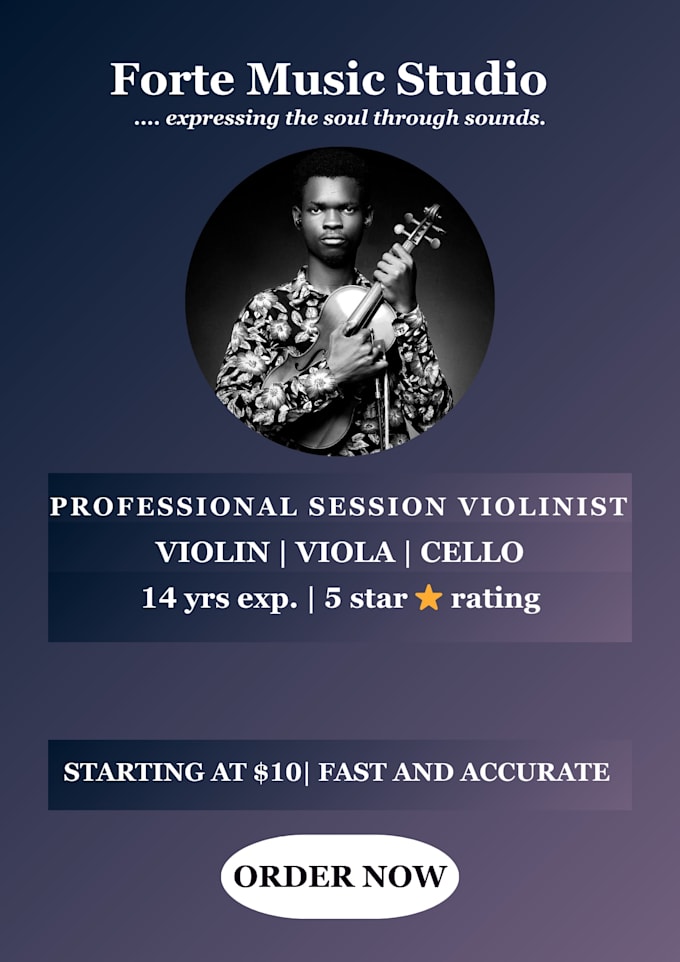 record the violin, viola, cello for your music