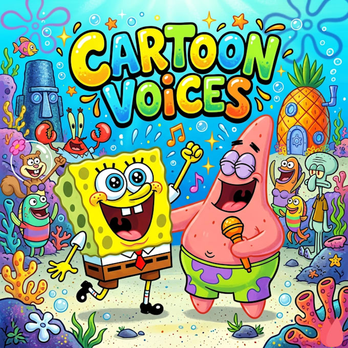 record all cartoon voices including spongebob