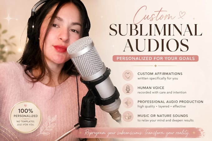 create custom subliminal audios for anything u need