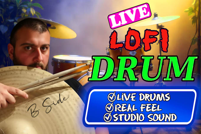 record soulful lofi hip hop live drum tracks for your beat
