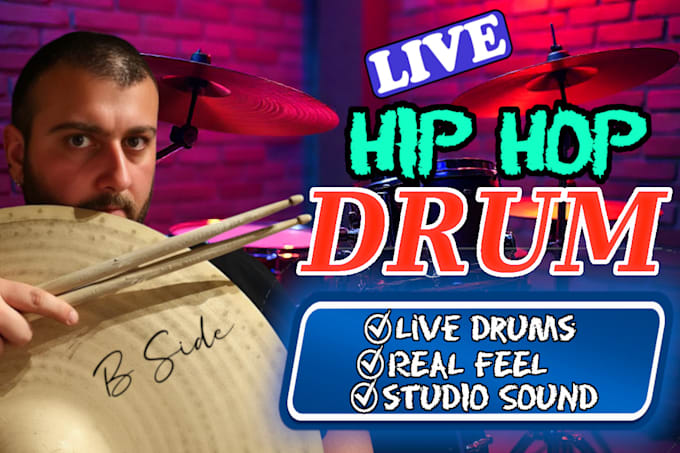 record live hip hop and rap drum tracks with real feel