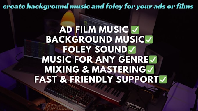 do ad scoring, foley, and music production