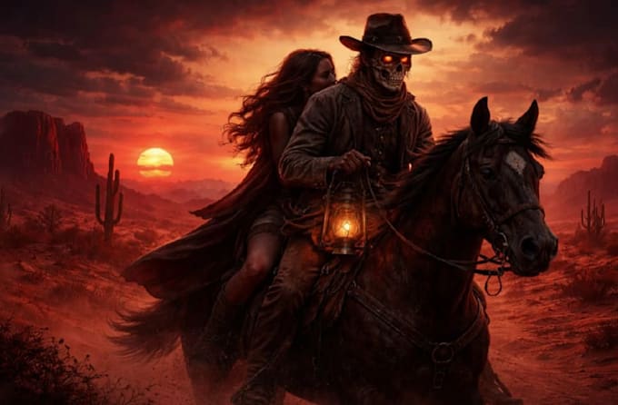 turn your lyrics into a dark western rock blues song with cinematic emotion