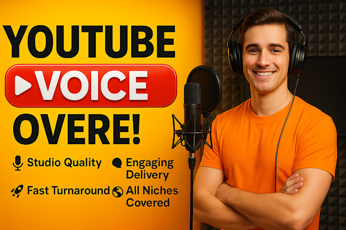 record a male voice over for your youtube videos voice over