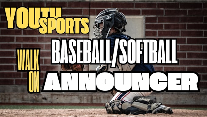 record an announcer walk on intro for your baseball and softball sports players