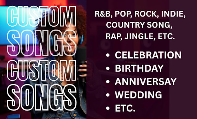be your female singer, pop, rnb, rock, songwriter, topliner, custom song
