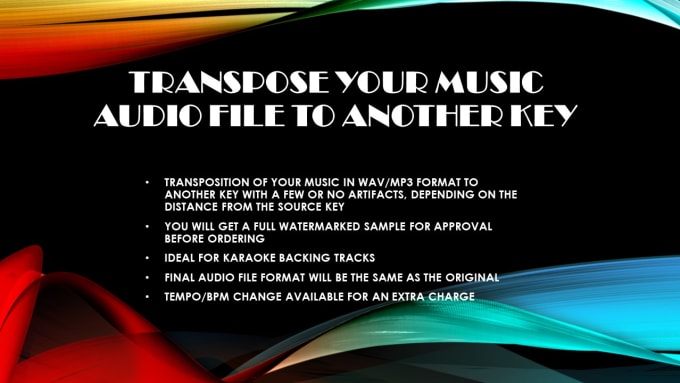 change the key or transpose your audio file