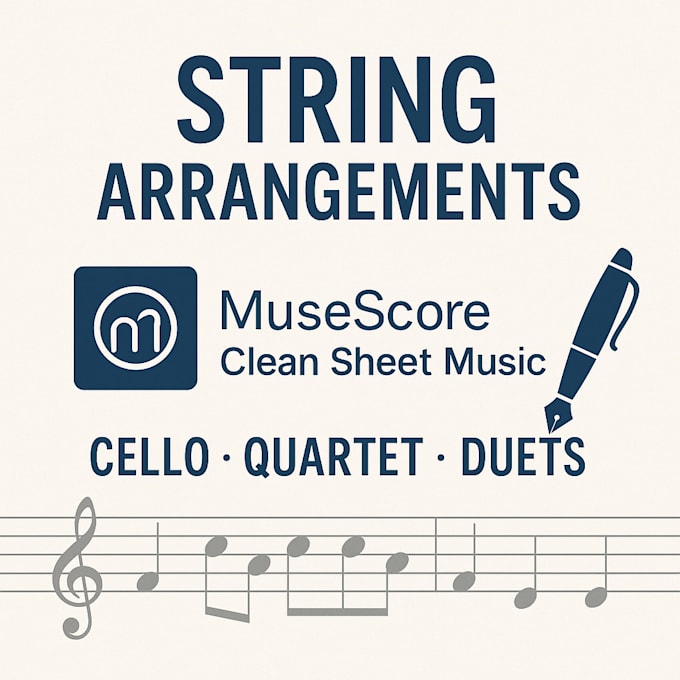 create string arrangements or sheet music using musescore