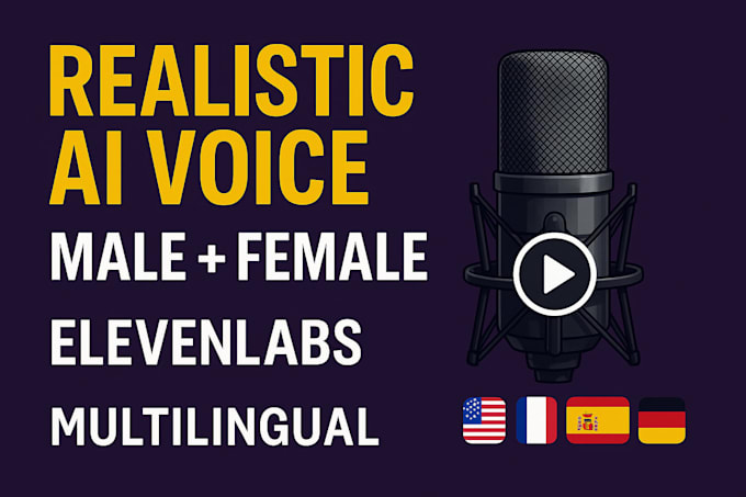 create realistic ai male and female voiceovers using elevenlabs for youtube
