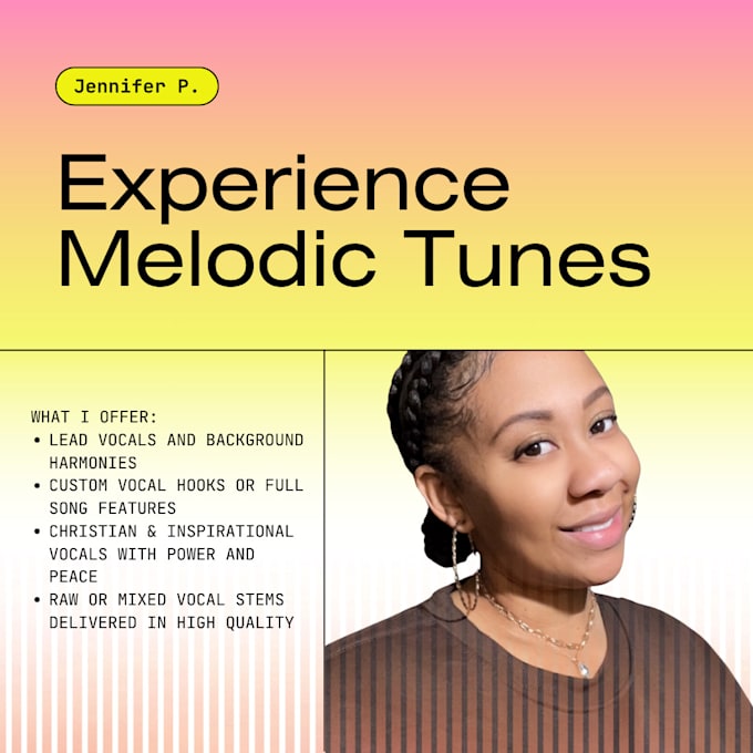 sing your written song with melodic melodies and harmonies