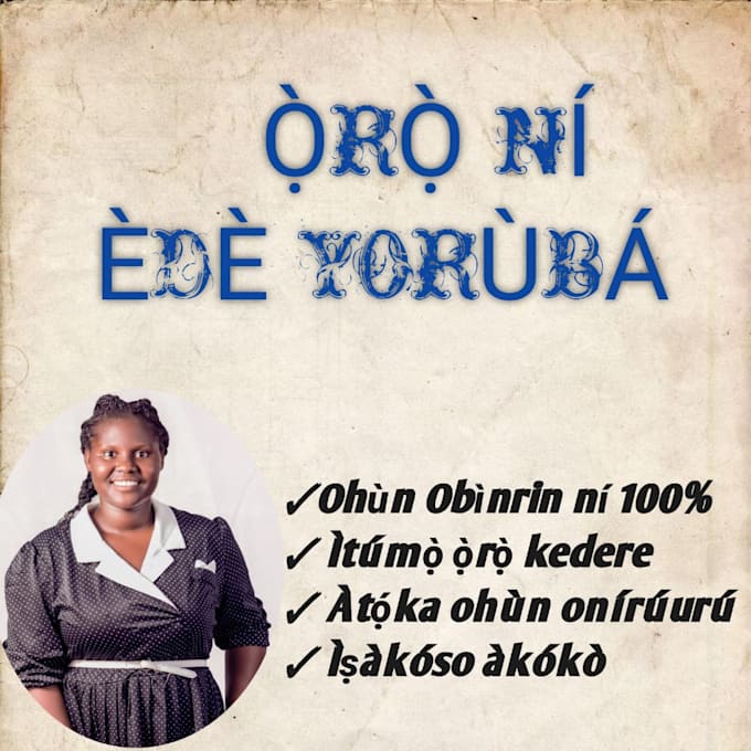 do an excellent yoruba voice over