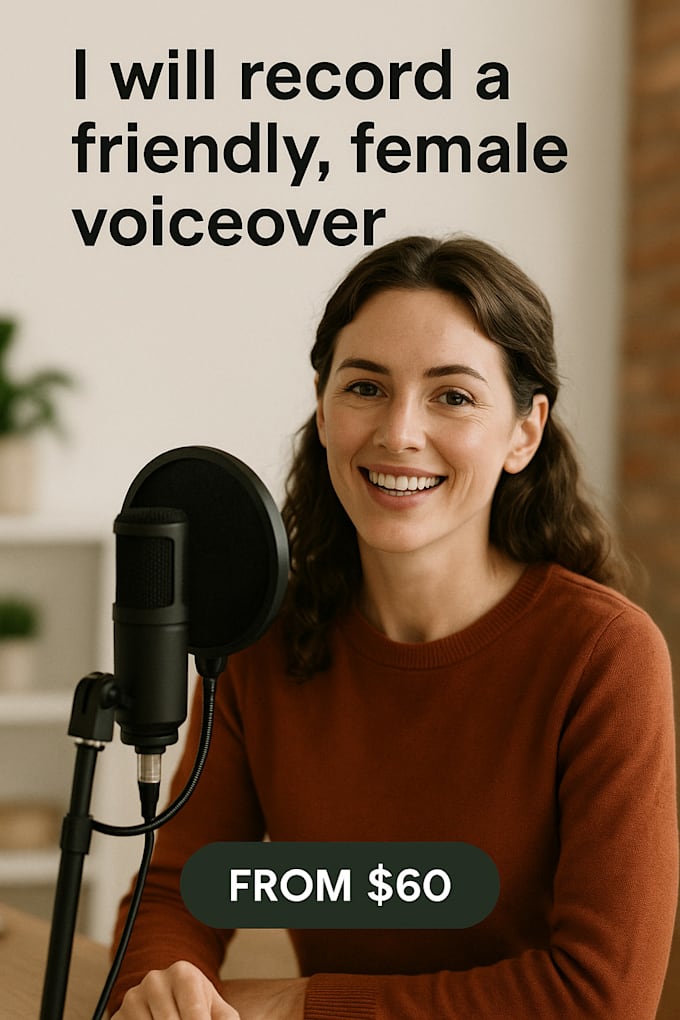 record a friendly, female voiceover