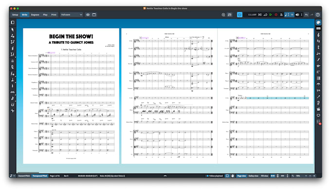 make perfect PDF score and parts for your piece