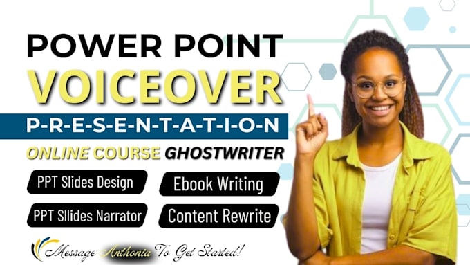 narrate your elearning PPT slides voice over, design PPT slides on online course