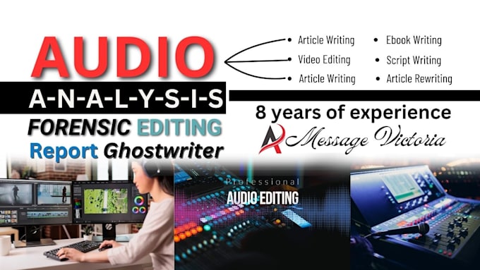 do cybersecurity, forensic audio analysis report writing, virus, malware and log