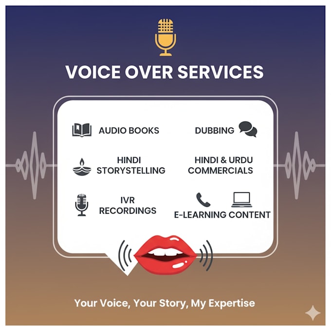 be your authentic hindi voice over expert