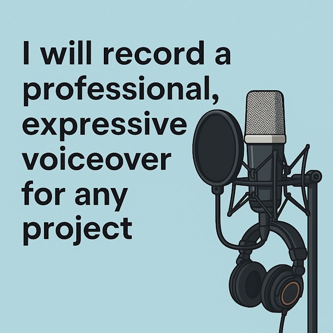 record a professional, expressive voiceover audio recording