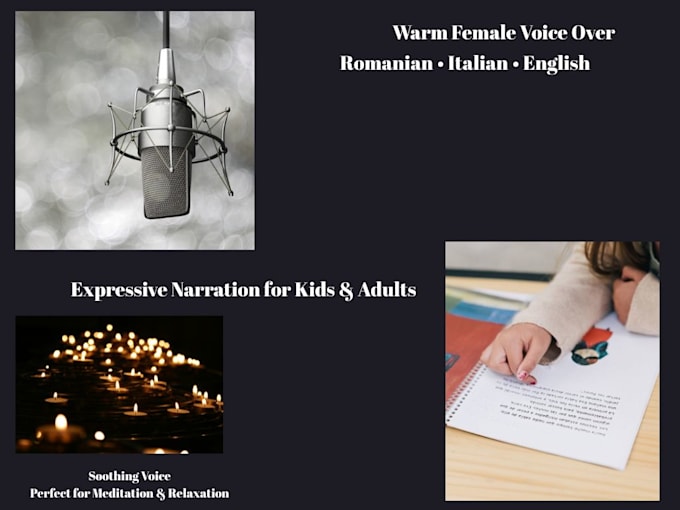 narrate audiobooks and children stories