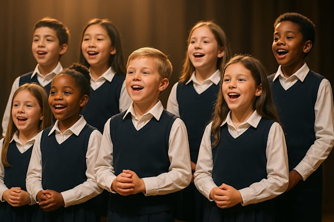 create, produce and record children choir song