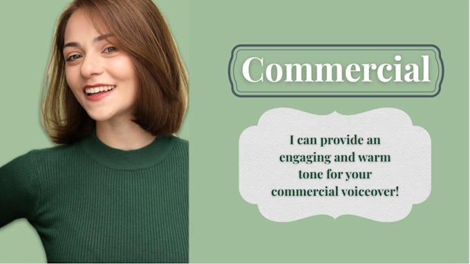 provide voiceover for your commercial