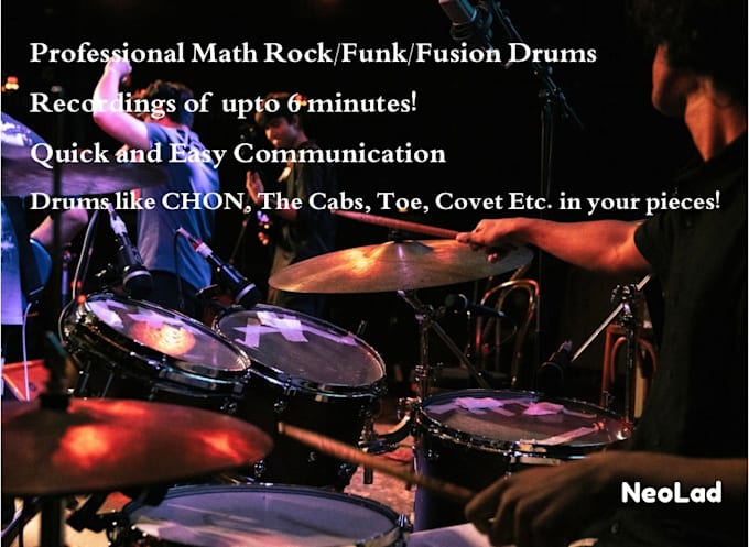 record math rock, funk, fusion, rock drums for you