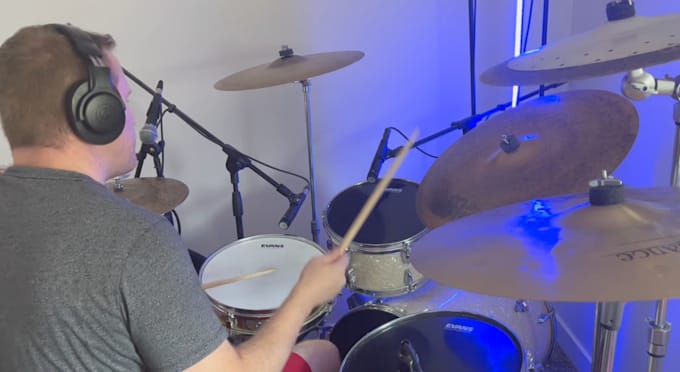 record funk drums on your song