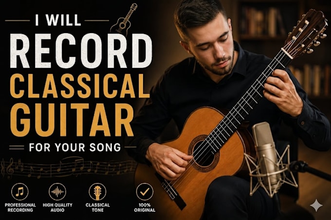 record acoustic or classical guitar for your song